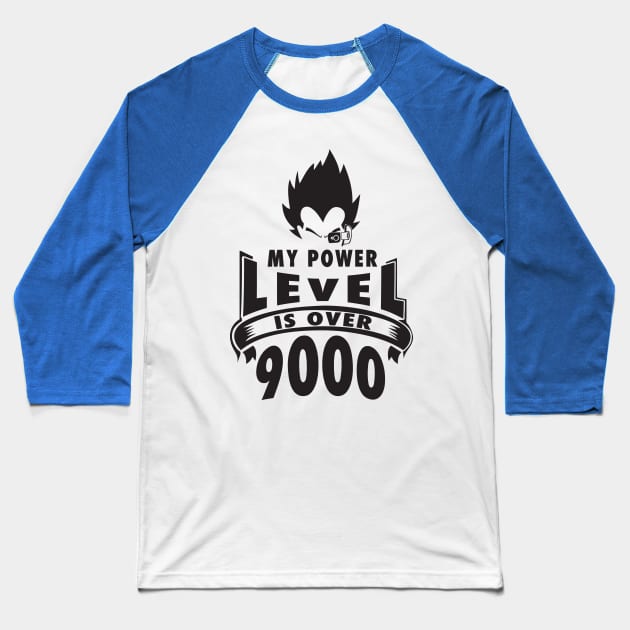 Vegeta Power Level Baseball T-Shirt by wookiemike